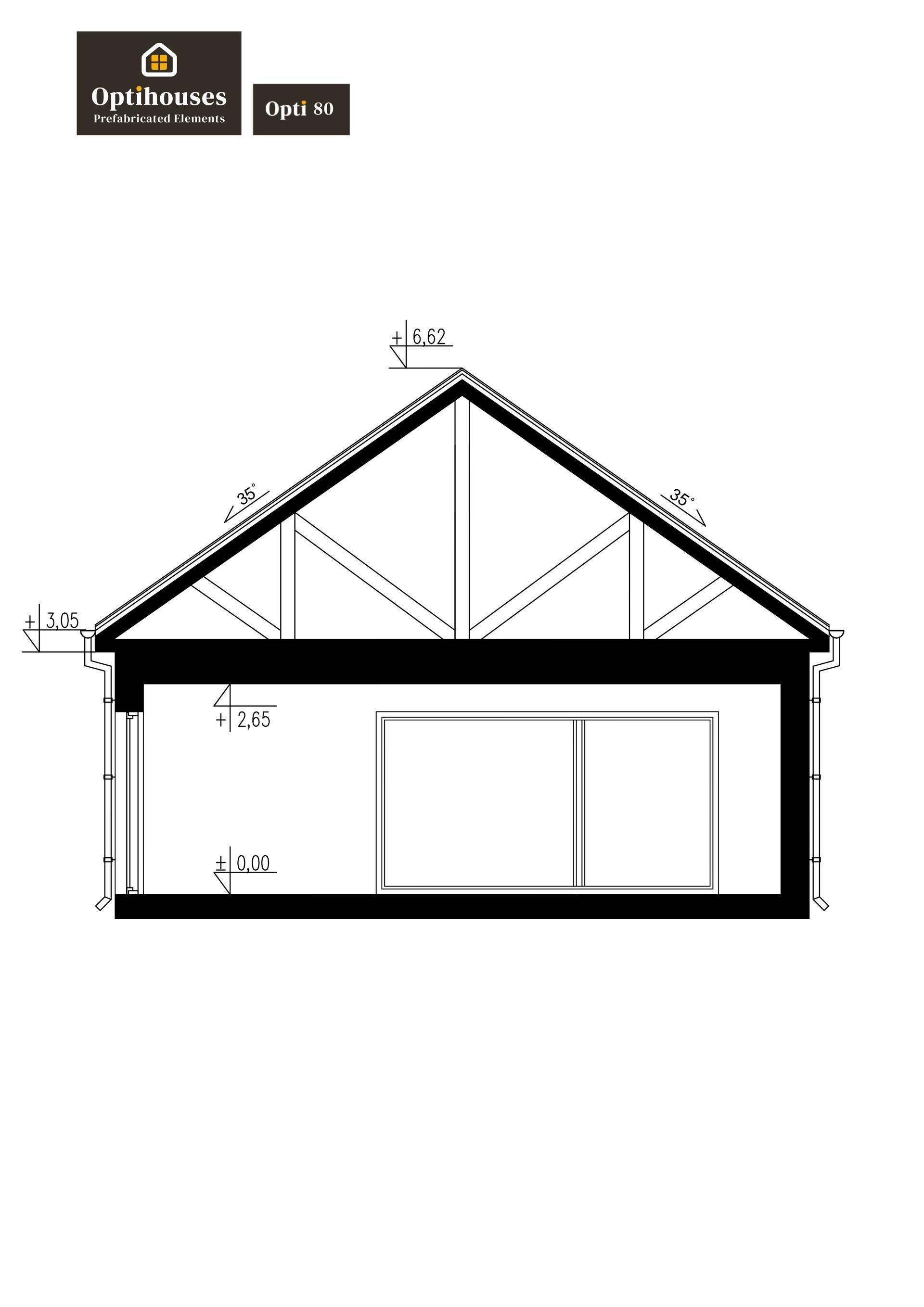 Przekrój domu OPTI 80